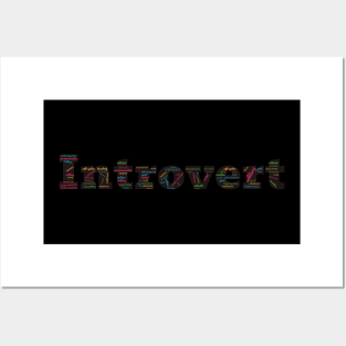 Introvert in Words Posters and Art